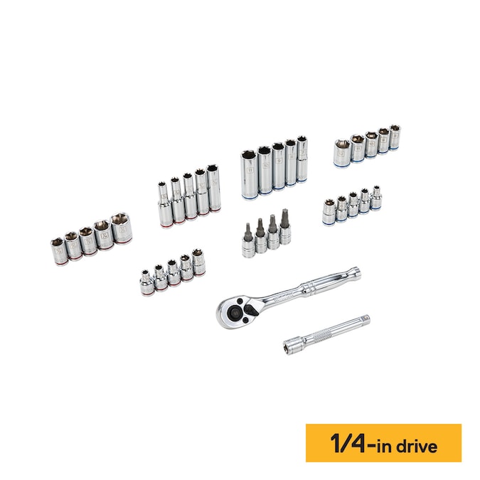 Kobalt 154-Piece Standard (SAE) and Metric Polished Chrome Mechanics Tool Set with Hard Case - Image 5