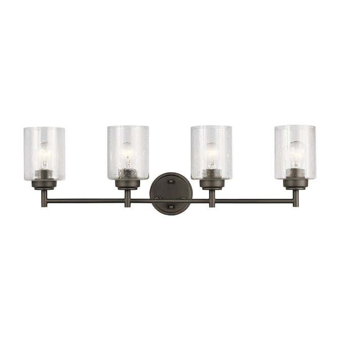 Kichler Winslow 30-in 4-Light Antique Bronze Transitional Vanity Light