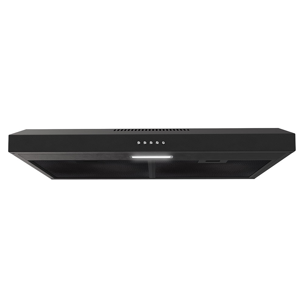 30 inch Ducted 80-CFM Grit Black Under Cabinet Range Hood with Charcoal Filter