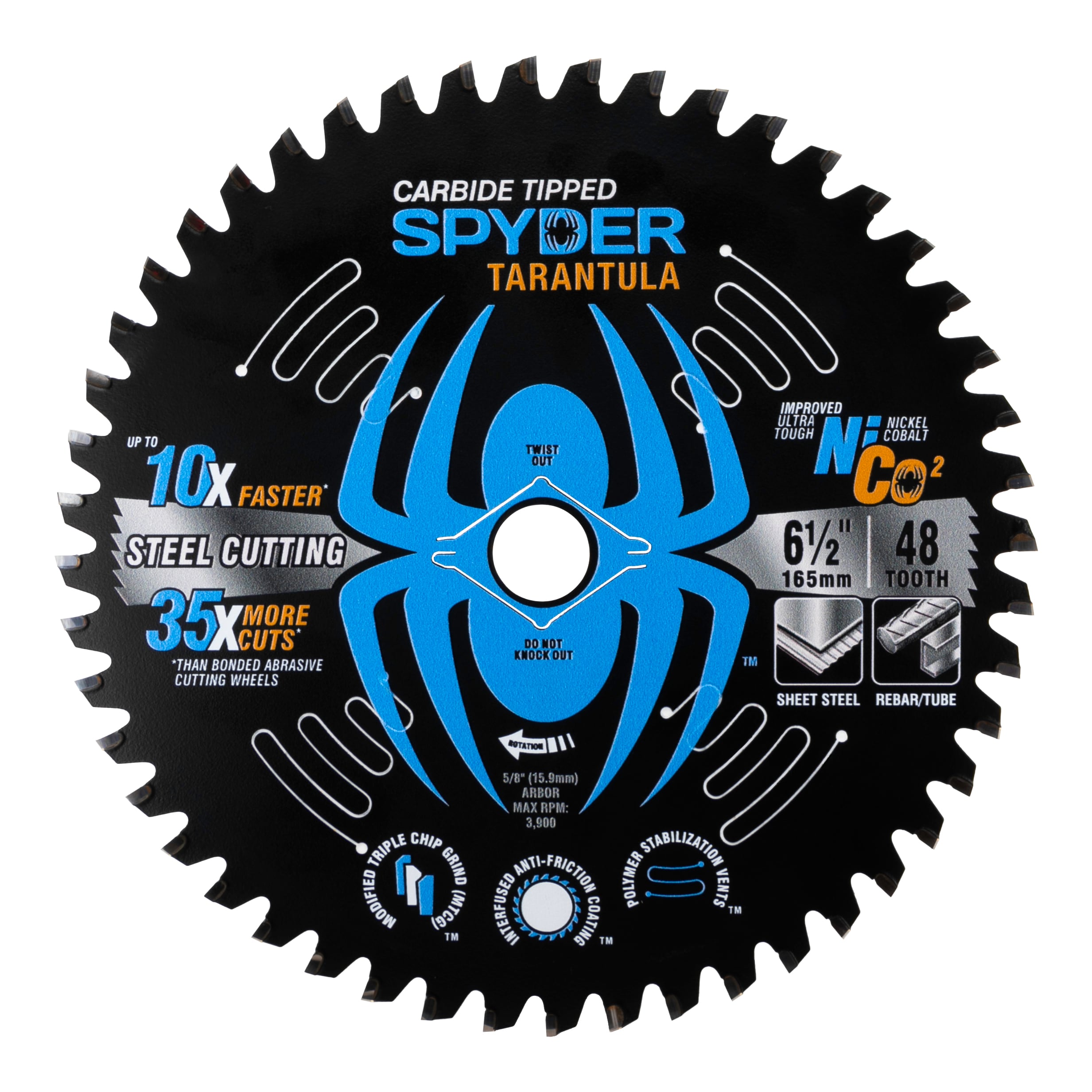 6-1/2-in 48 -Tooth Tungsten carbide-tipped steel Circular saw blade Individual