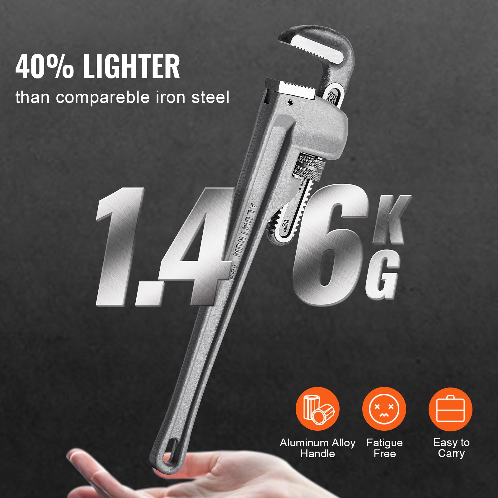 3 -Piece 48-in Steel Pipe Wrench Set - Image 5