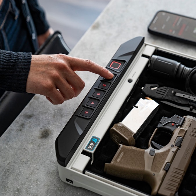 Vaultek VS20i Compact Bluetooth Enabled 2-Gun Biometric Gun Safe - Image 11