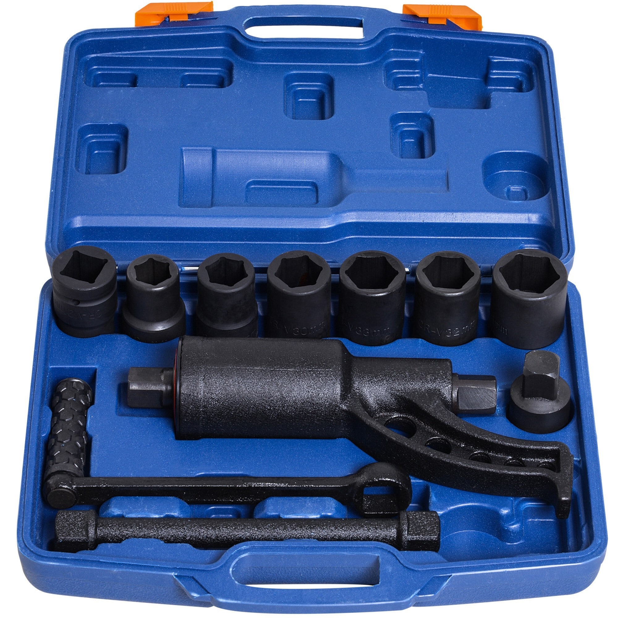 8 -Piece Standard (SAE) and Metric Coated Mechanics Tool Set with Hard Case