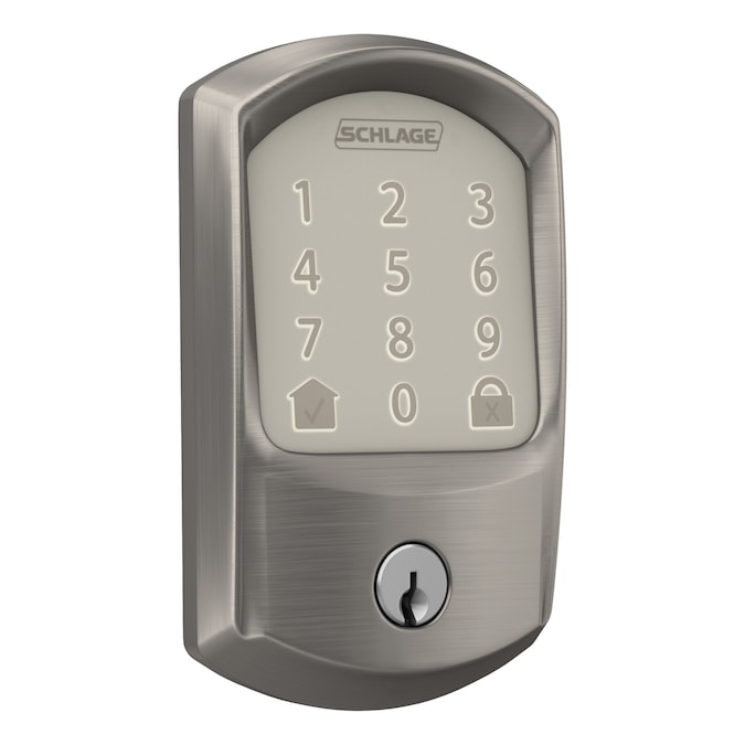 Schlage Encode Greenwich Satin Nickel Smart Lock Electronic Deadbolt with Wifi Bluetooth Touchscreen Keypad - Image 2