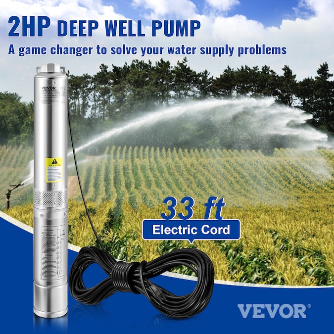 VEVOR 3-HP 230-Volt 37-GPM Stainless Steel Submersible Well Pump - Image 3