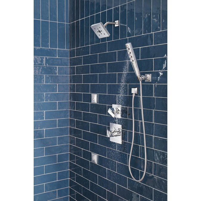 Delta Tetra Lumicoat Chrome 11.31-in Rectangle Handheld Shower Head 1.75-GPM (6.6-LPM) - Image 19