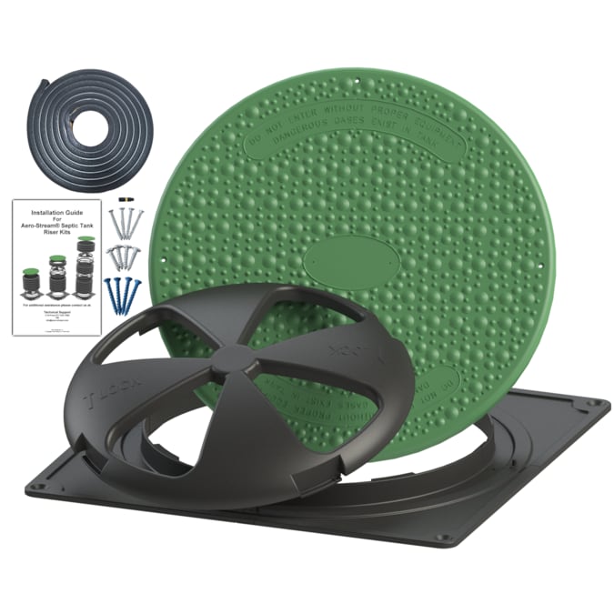 Aero-Stream Water Pump Accessories Kit with Plastic Adapter Ring - 30.25-in x 30.25-in - Fits Round, Square, Rectangular Openings