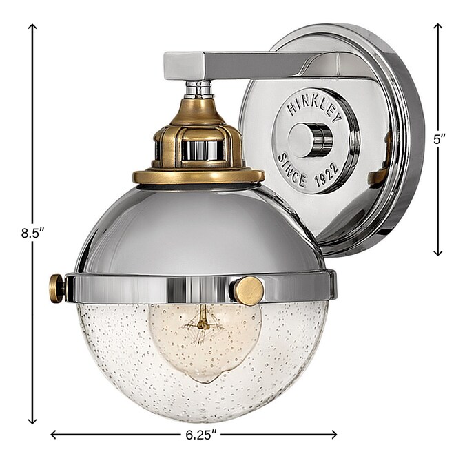 Hinkley Fletcher 6.25-in 1-Light Polished Nickel LED Traditional Vanity Light - Image 10
