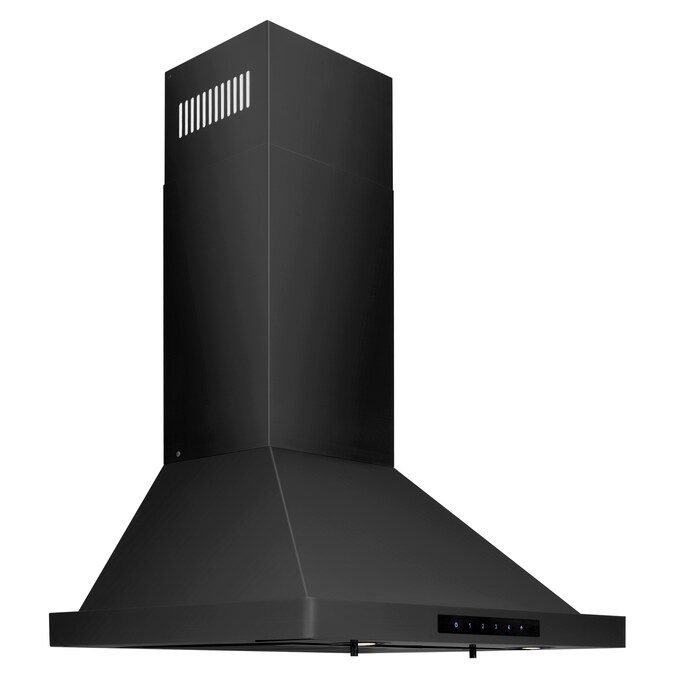 ZLINE KITCHEN & BATH Wall Mount Range Hood 24-in 400-CFM Convertible Black Stainless Steel Wall-Mounted Range Hood