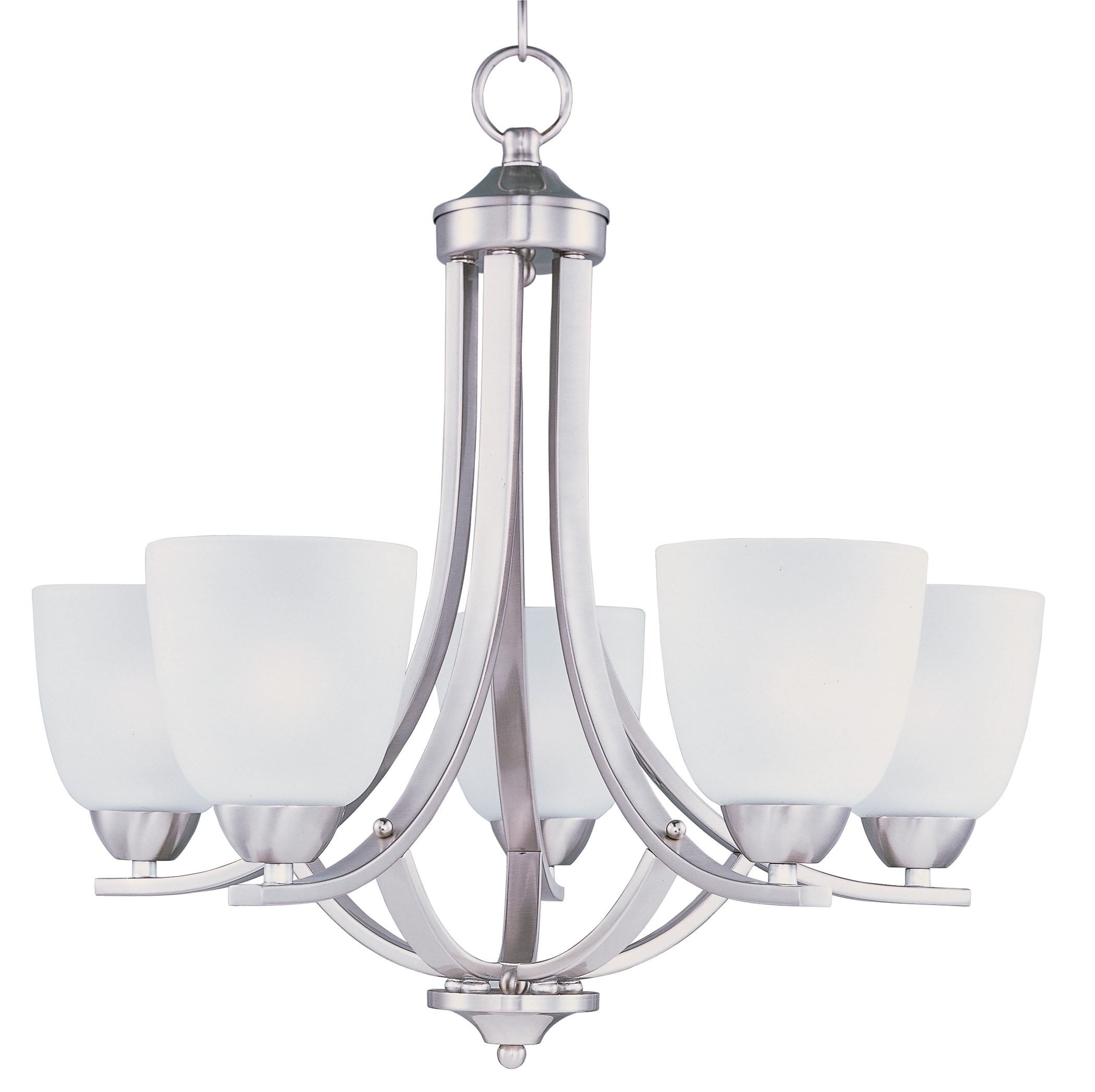 Axis 5 -Light Satin Nickel Modern/contemporary For Use in Bedrooms, Dining Rooms, Foyers, Kitchens, Living Rooms Chandelier