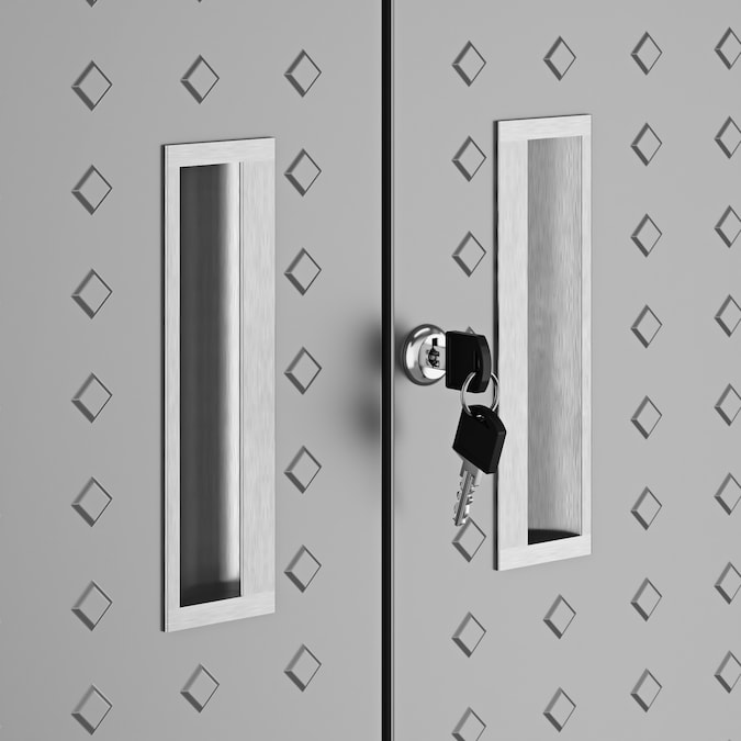 Manhattan Comfort Fortress 30.3-in W x 31.5-in H x 18.2-in D Freestanding Steel Garage Cabinet in Gray - Image 3