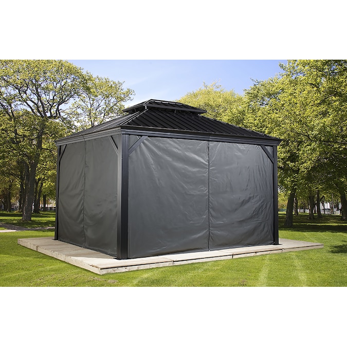 Sojag 106-in x 106.3-in Messina/Mykonos/Moreno Grey Gazebo Screen Kit