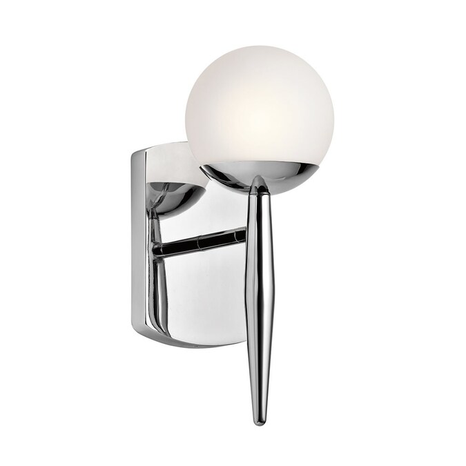 Kichler Jasper 4.5-in W 1-Light Chrome Modern/Contemporary Incandescent Wall Sconce