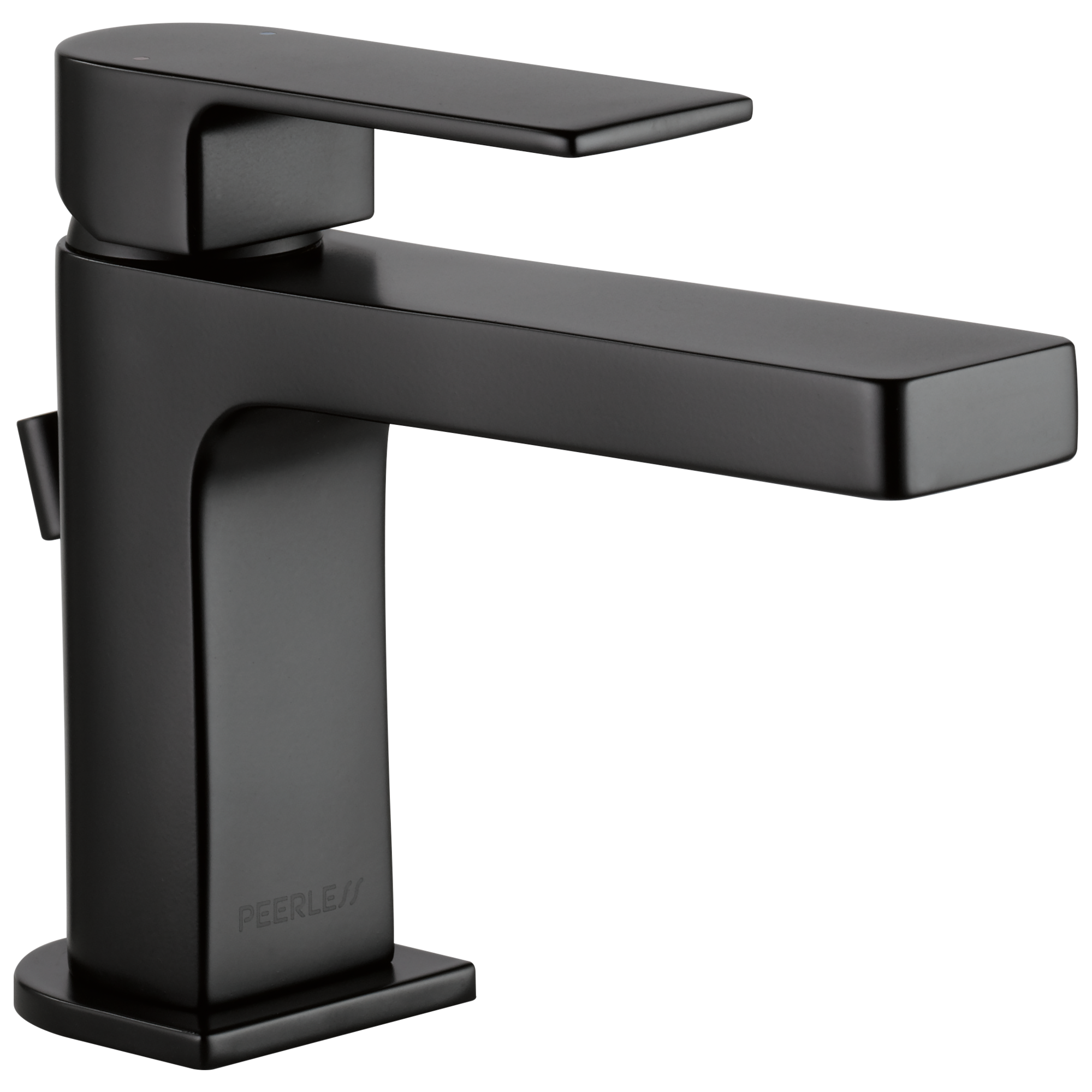 Xander Matte Black Widespread 1-handle WaterSense Mid-arc Residential Handle Bathroom Sink Faucet with Drain with Deck Plate