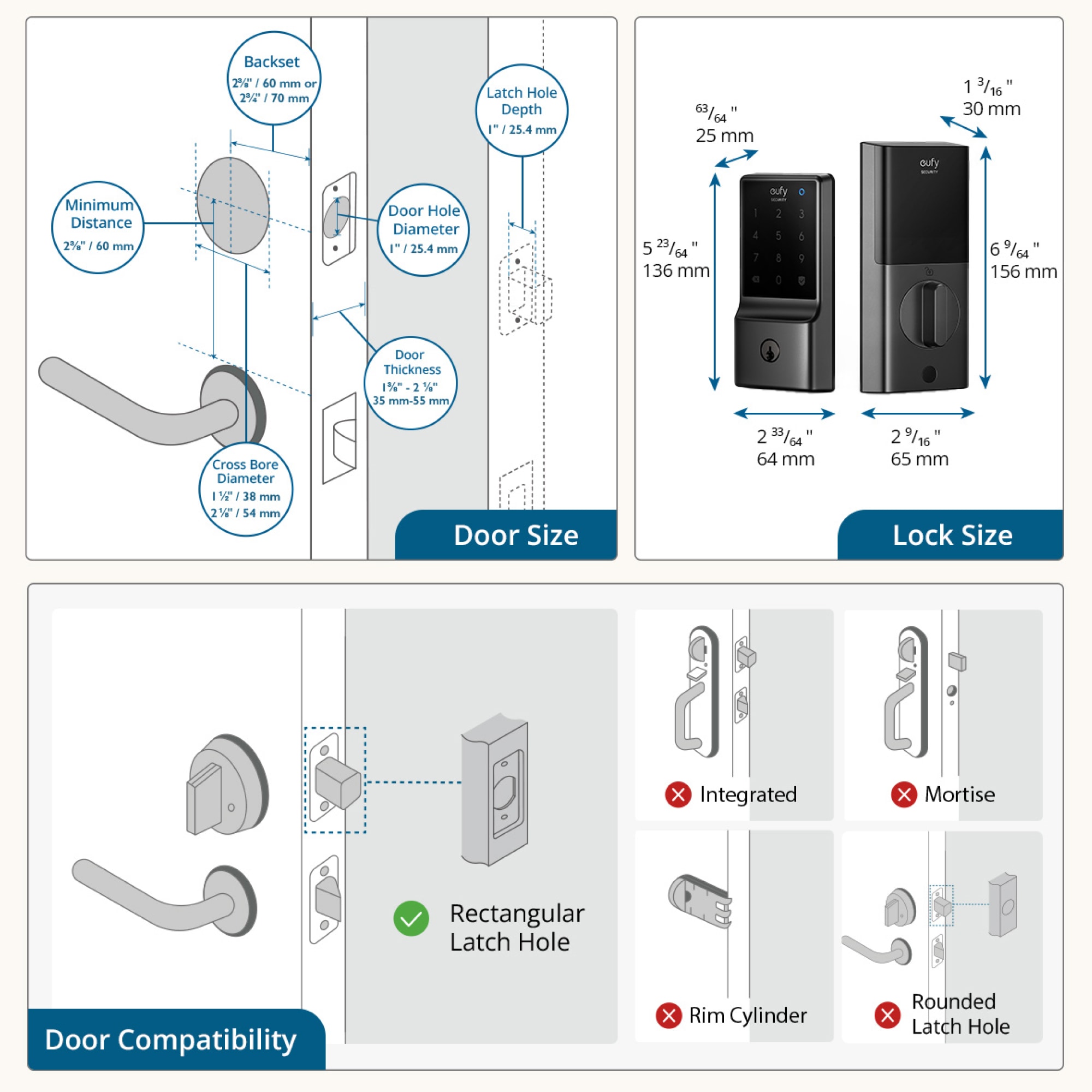 C210 Smart Lock Black Smart Lock Electronic Deadbolt with Wifi Keypad - Image 11
