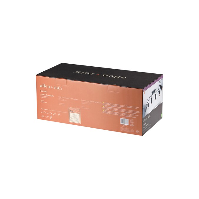 allen + roth Mason 57.25-in 6-Light Matte Black dimmable Gu10 Pin Base Traditional Track Bar - Image 6