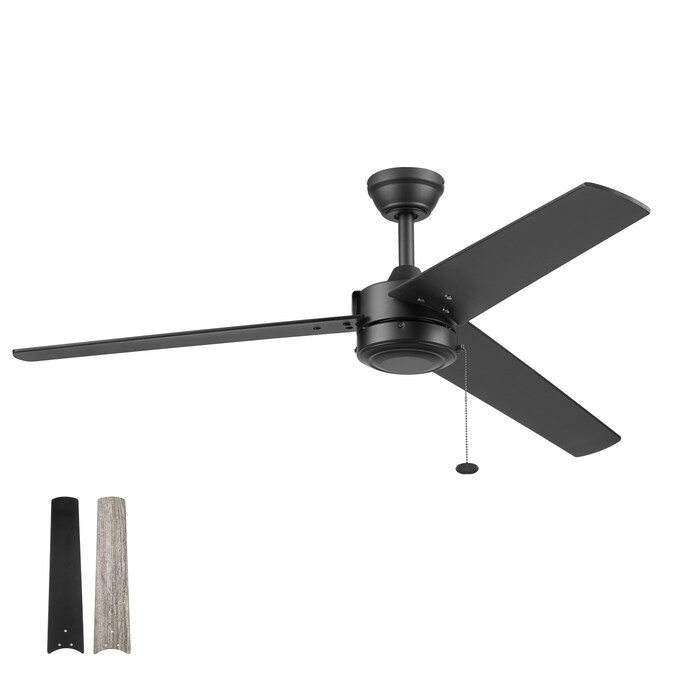 Prominence Home Tenant 52-in Matte black Indoor/Outdoor Ceiling Fan (3-Blade)
