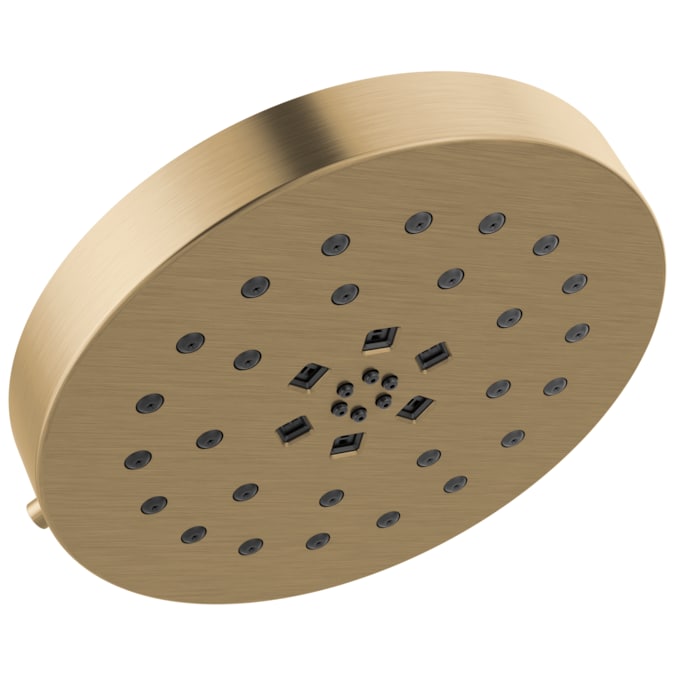 Delta Universal Showering Components Lumicoat Champagne Bronze 8-in Round Fixed Shower Head 1.75-GPM (6.6-LPM)