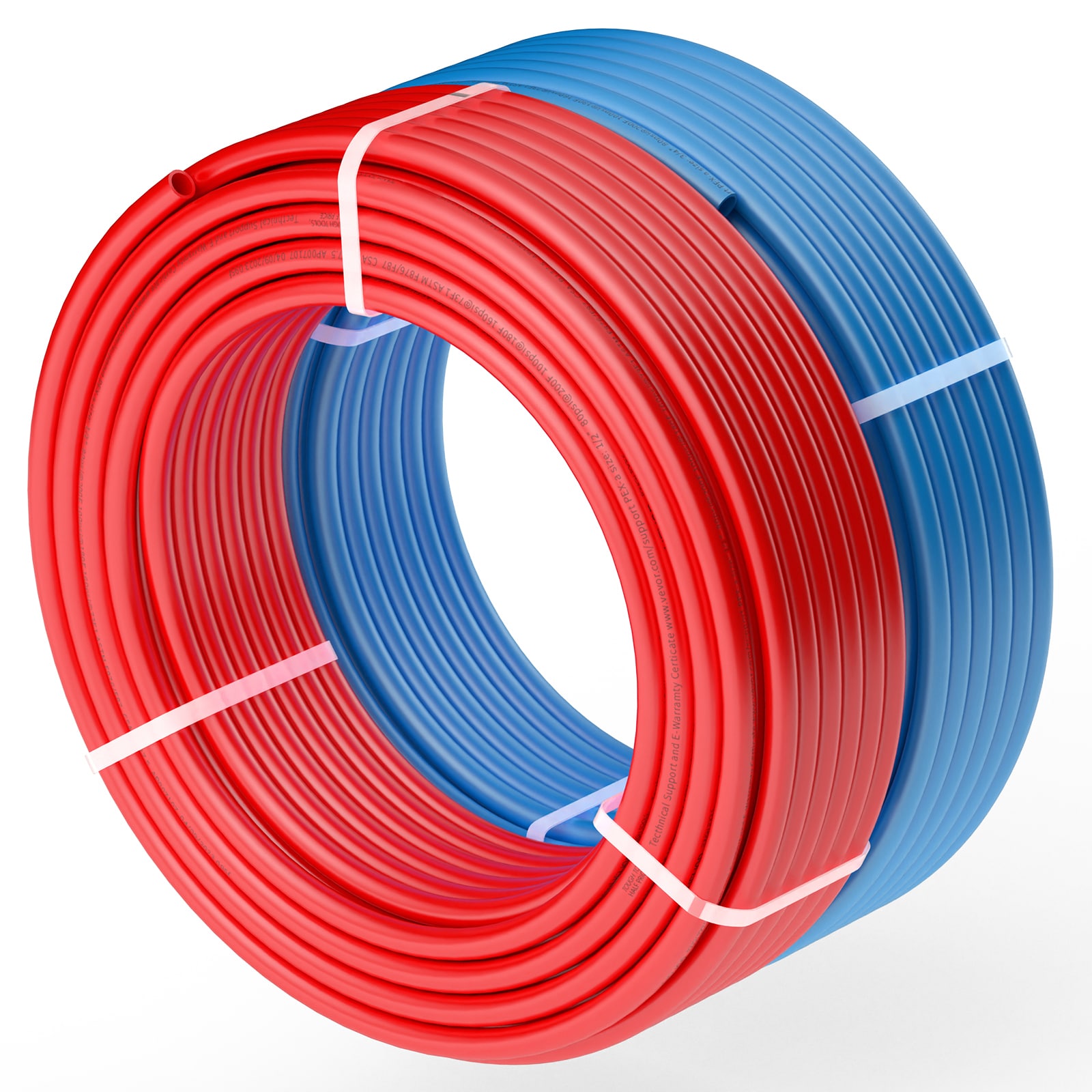 PEX Pipe 1/2 Inch 2 x 100ft PEX-A Flexible Tubing for Potable Water Hot/Cold Water Lines Plumbing with Free Cutter Blue and Red