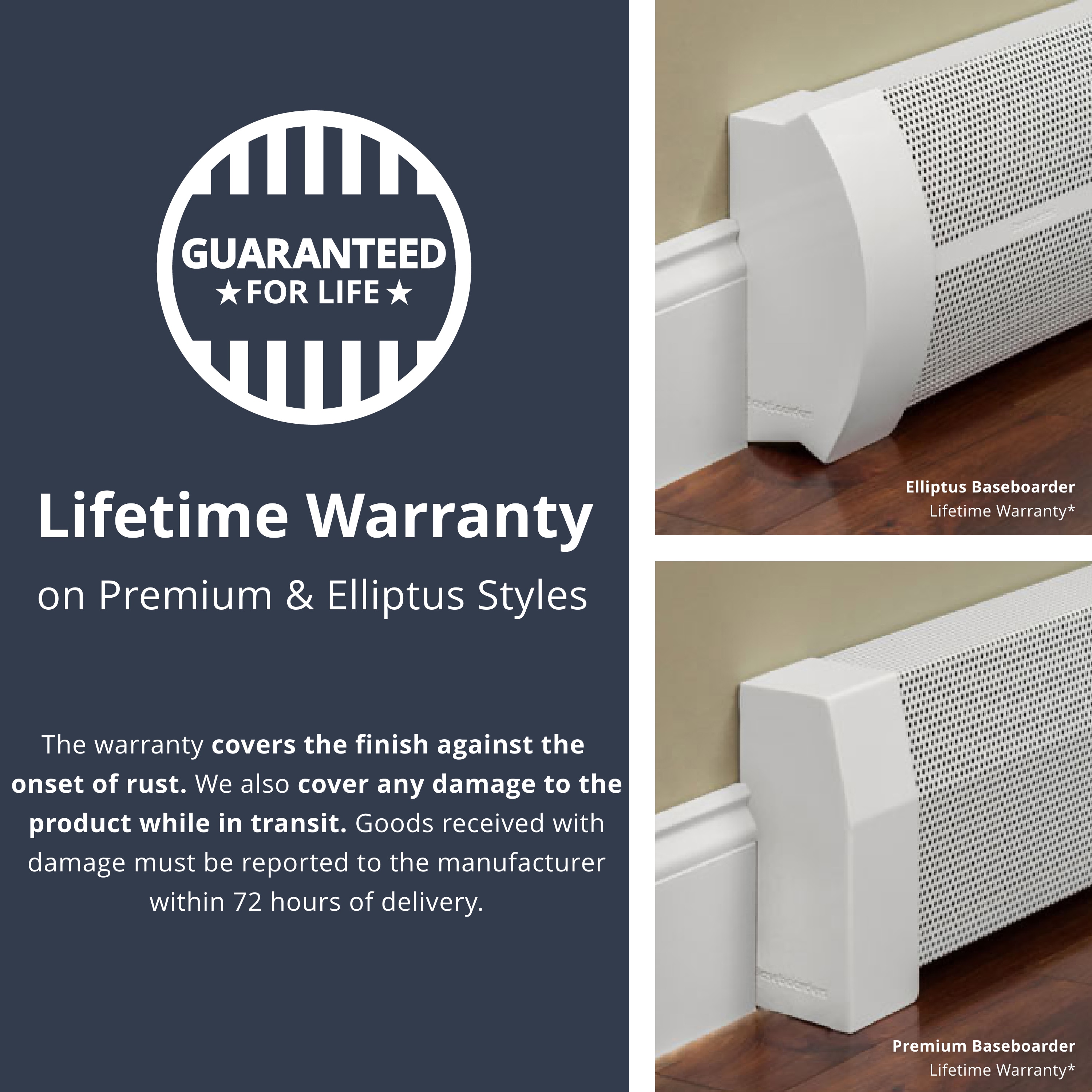 Premium 5-ft Hydronic Slip-on Baseboard Heater Cover - Image 8