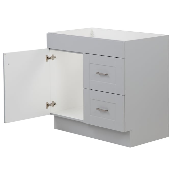 Project Source 36-in Gray Bathroom Vanity Base Cabinet without Top - Image 11