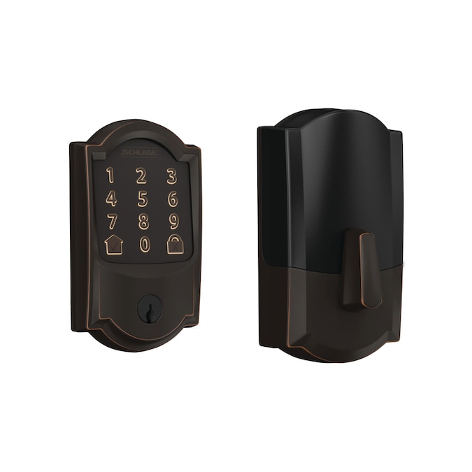 Schlage Encode Camelot Aged Bronze Smart Lock Electronic Deadbolt with Wifi Touchscreen Keypad