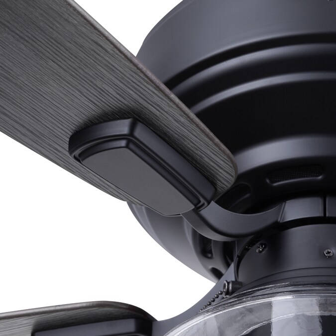 Harbor Breeze Kindleton 52-in Matte Black with Cocoa/Mocha Blades LED Indoor Flush Mount Ceiling Fan with Light (5-Blade) - Image 14