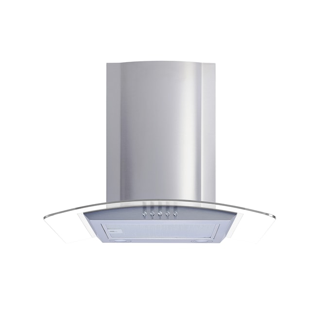 Winflo 30-in 300-CFM Convertible Stainless Steel Wall-Mounted Range Hood