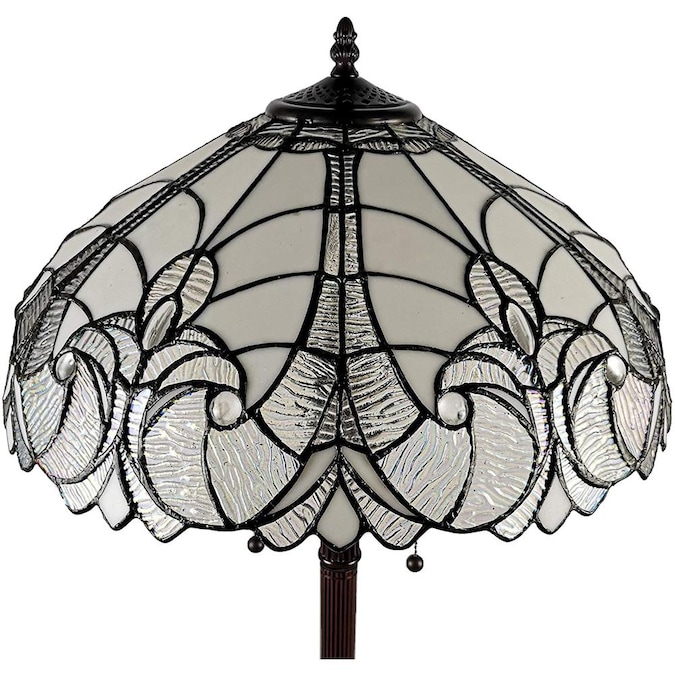Amora Lighting Tiffany Stained Glass 2 Light Vintage Floor Lamp 62-in Tall - Handcrafted with Multiple Colors - UL Listed - Image 7