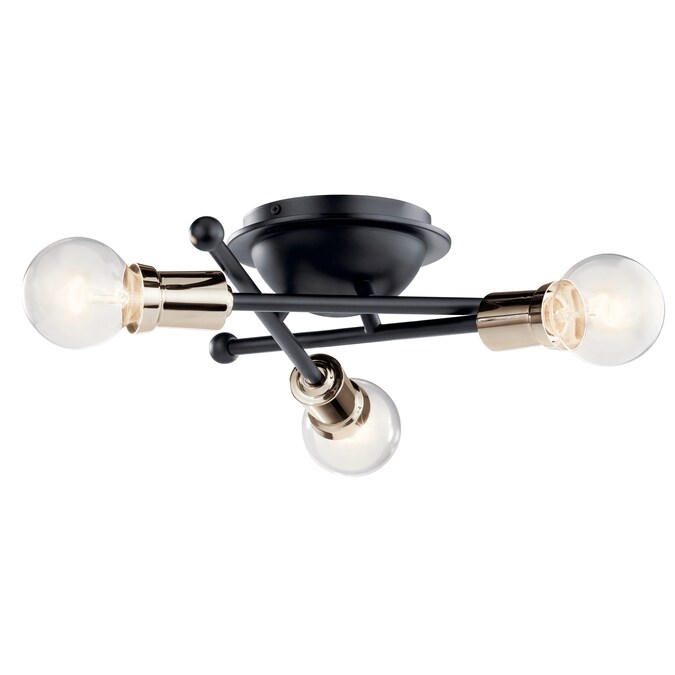 Kichler Armstrong 3-Light Black Flush Mount Light