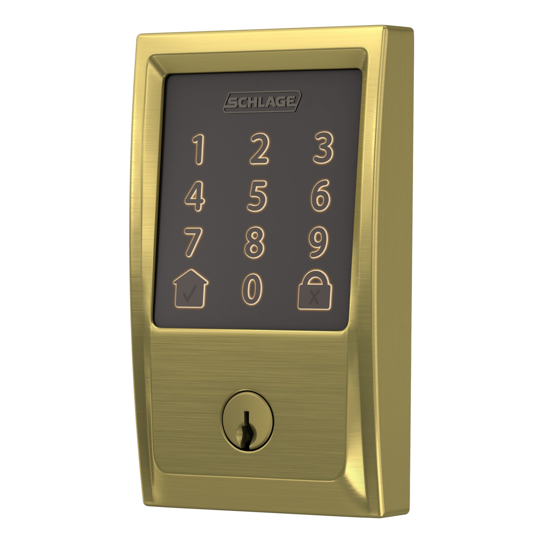 Encode Century Satin Brass Smart Lock Electronic Deadbolt with Wifi Bluetooth and Touchscreen Keypad - Image 14