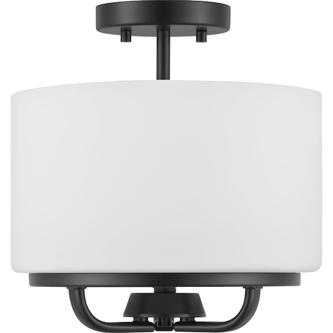 Progress Lighting Cabbarro 3-Light Matte Black Flush Mount Light