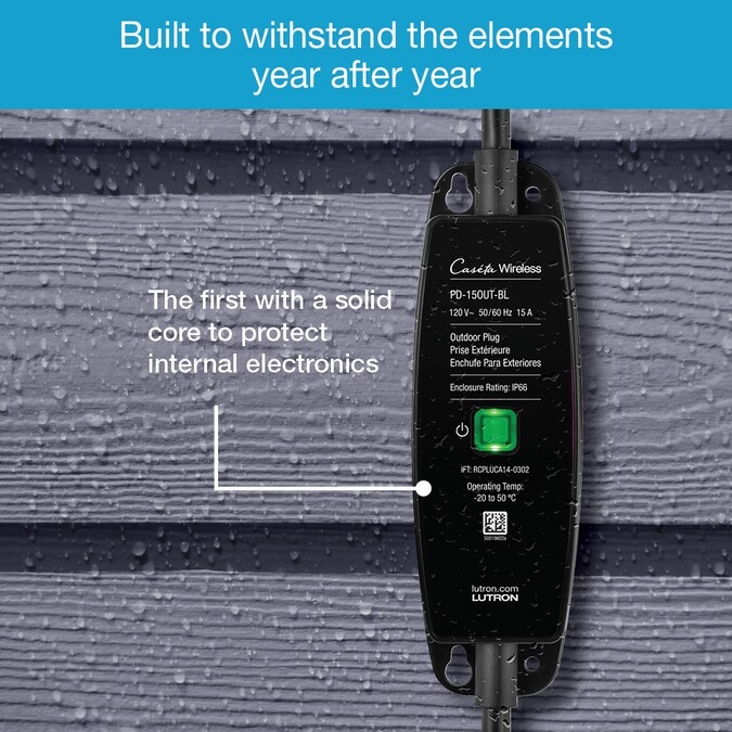Lutron Caseta 120-Volt 1-Outlet Outdoor Smart Plug - Image 3