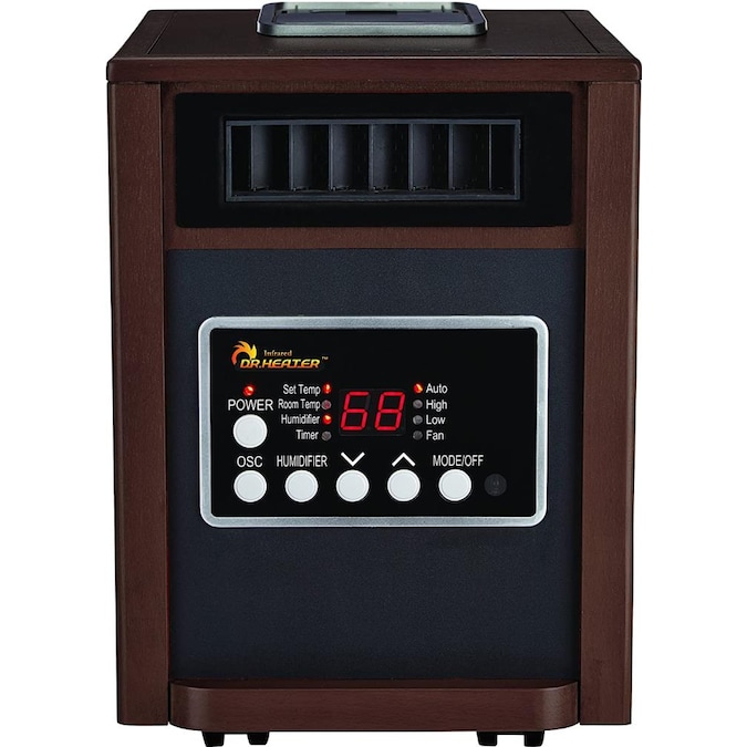 Dr. Infrared Heater Up to 1500-Watt Infrared Quartz Cabinet Indoor Electric Space Heater with Thermostat and Remote Included