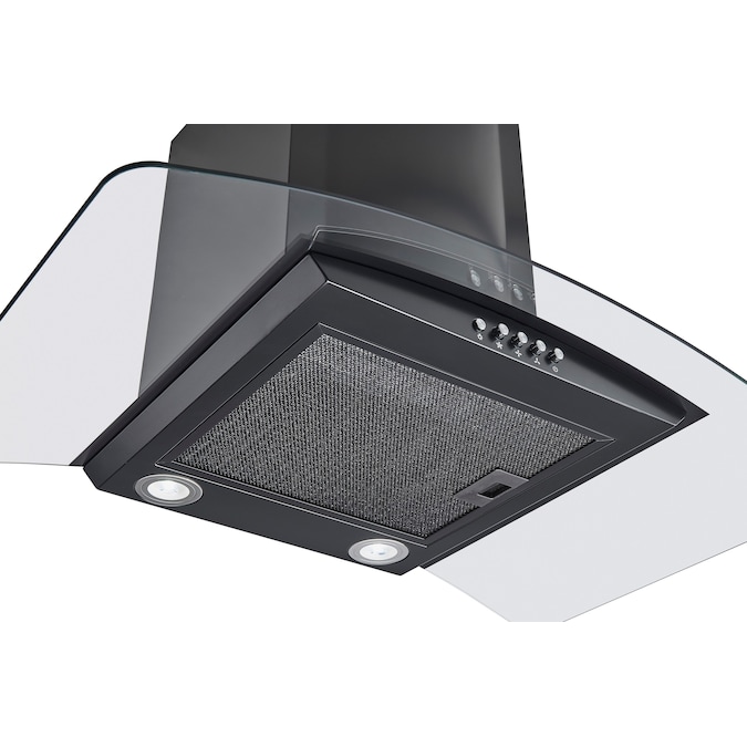 Winflo 30-in 300-CFM Convertible Black Wall-Mounted Range Hood - Image 5