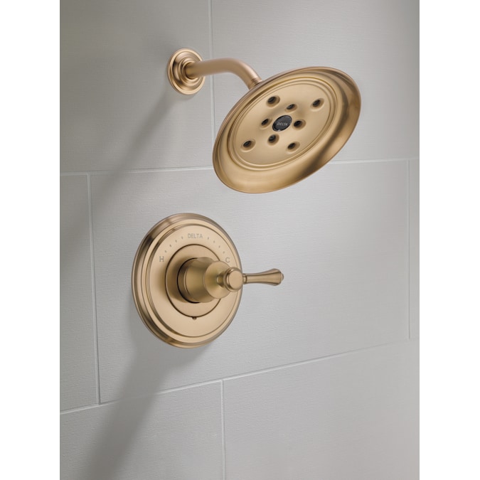 Delta Cassidy Champagne Bronze Single Function Round Shower Faucet Valve Included - Image 3