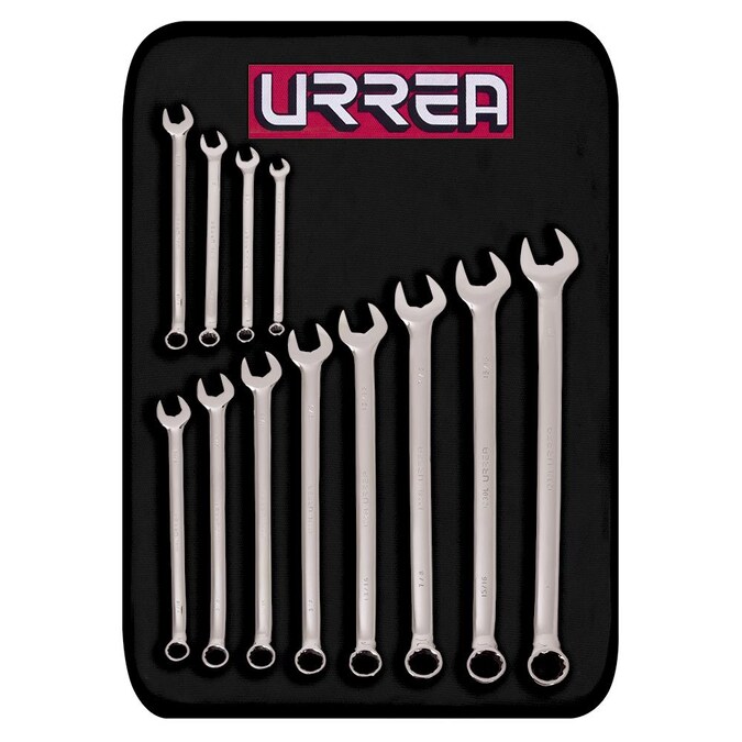 URREA 12-Piece Set 12-point Metric Combination Wrench Includes Soft Case