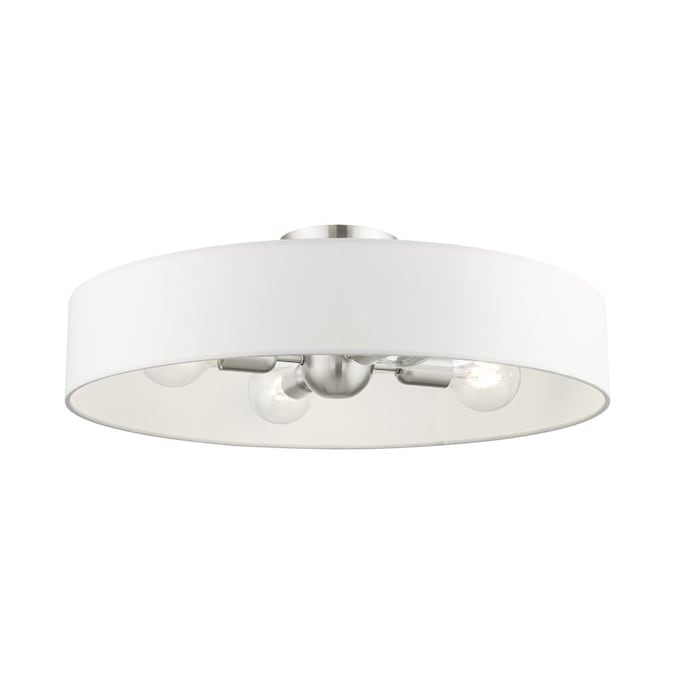 Livex Lighting Venlo 4-Light Brushed Nickel Semi mount light