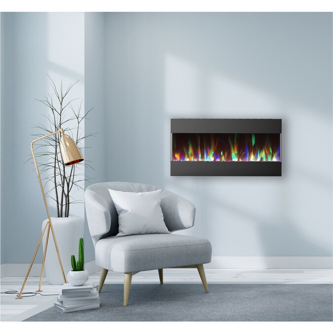 Cambridge 42-in W Black LED Wall-mount Electric Fireplace with Remote Control Included - Image 7
