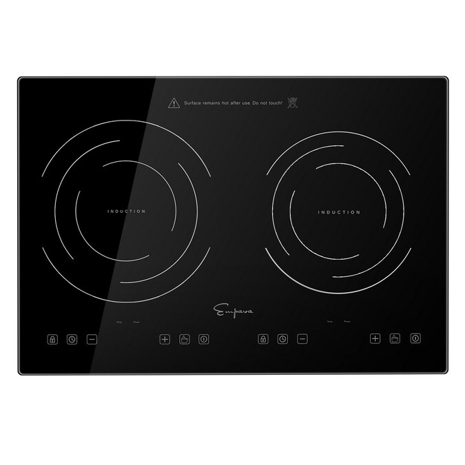 Empava Portable Countertop 20-in 2 Burners Black Induction Cooktop