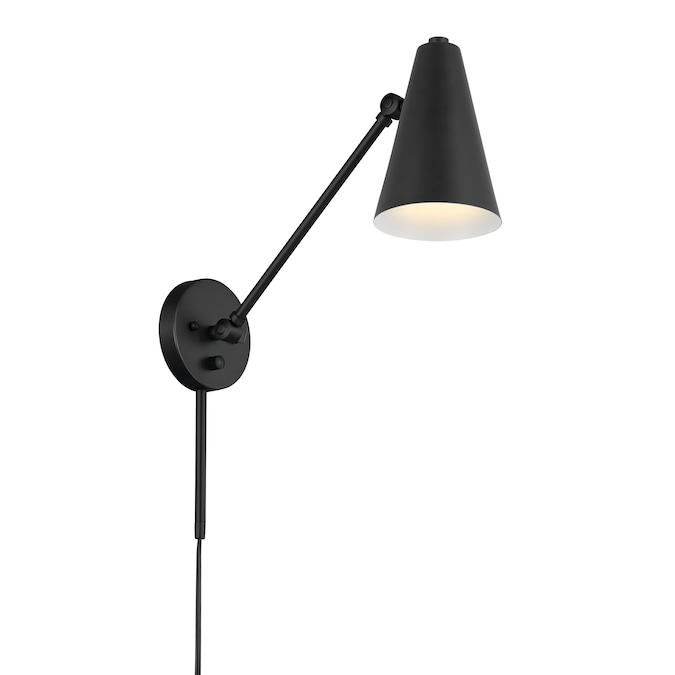 Kichler Sylvia 5.5-in W 1-Light Black Modern/Contemporary Incandescent Wall Sconce