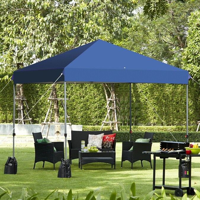 Clihome 8-ft x 8-ft Square Blue Pop-up Canopy - Image 2