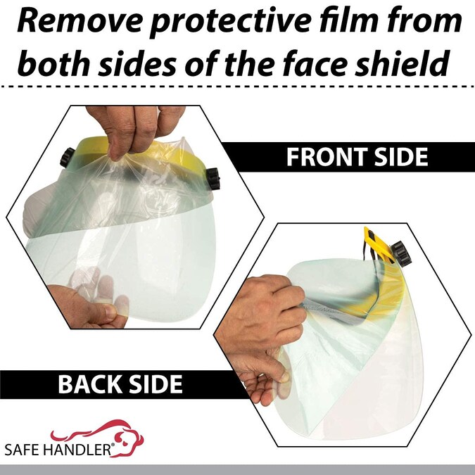 Safe Handler 30-Pack, Reusable Facial Protection, Clear Polycarbonate Face Shield - Image 7