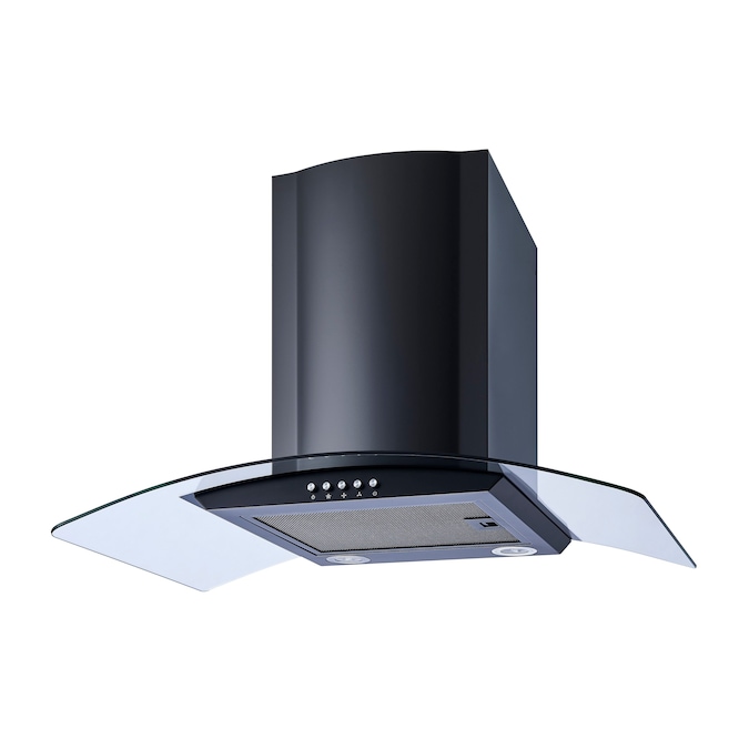 Winflo 30-in 300-CFM Convertible Black Wall-Mounted Range Hood - Image 3
