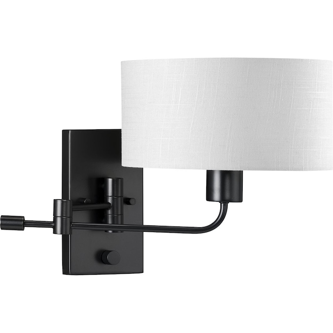 Progress Lighting Carrick 10.87-in W 1-Light Matte Black Transitional Incandescent Wall Sconce