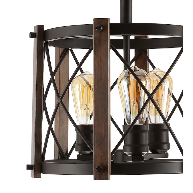 JONATHAN Y Ferme Industrial Rustic 3-Light Oil-Rubbed Bronze Led Flush Mount Light - Image 10
