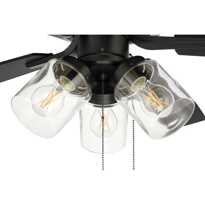 Craftmade Outdoor P104 Pro Plus Series 52-in Flat Black LED Indoor/Outdoor Downrod or Flush Mount Ceiling Fan with Light (5-Blade) - Image 6