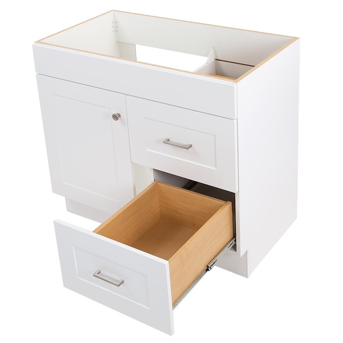 Project Source 36-in White Bathroom Vanity Base Cabinet without Top - Image 7