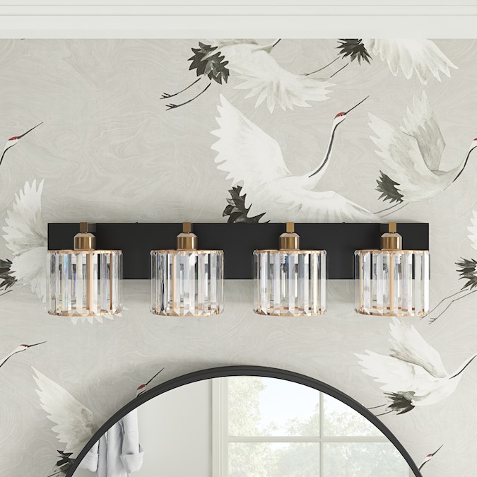 Aiwen 31.88-in 4-Light Clear Modern/Contemporary Vanity Light