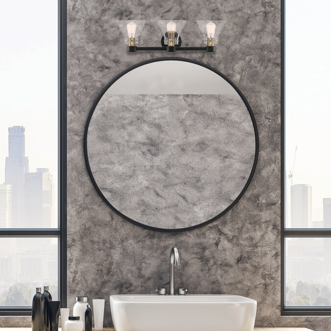 Designers Fountain Willow Creek 25-in 3-Light Matte Black Industrial Vanity Light - Image 10